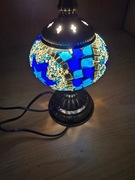 Turecka lampa mozaikowa niebieska 