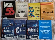Zestaw 8 książek do programowania (Pascal, C++, Clipper, Dephi)