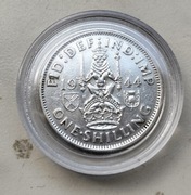 Wielka Brytania 1 Shilling 1944 r Jerzy VI srebro 