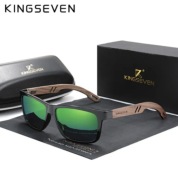 Polarized Wood Sunglasses / Okulary Polaryzacyjne Drewno Ochrona UV Męskie