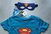 Strój Superman Komplet Koszulka + Maska r. 104 karnawał bal przebranie