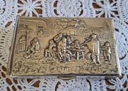 Humidor plater drewno cedrowe puzderko Dania przedwojenna 