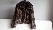 Krótkie futerko damskie w panterkę kolorze brązowym rozmiar M nowe