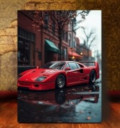 Obraz Ferrari F40 –  Stylowa Dekoracja do Domu lub Garażu 40cmx30cm