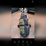 Zestaw kiji golfowych + wózek 