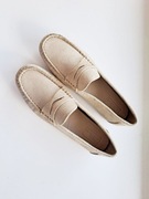 ZARA Beżowe Skórzane Mokasyny – Nowe, r. 35 (22,3 cm)