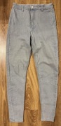 Niebieskie jegginsy denim Bershka