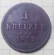Austria 1 krajcar 1851 A