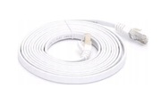 Kabel sieciowy CAT7 5 m biały Płaski