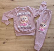 Dres komplet dziewczynka Balerina Cappucina spodnie bluza 98/104