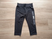 Ergeenomixx * czarne dziewczęce legginsy sportowe 3/4 * 158/164