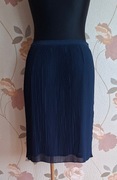 s.Oliver damska granatowa plisowana spódnica z podszewką 38 