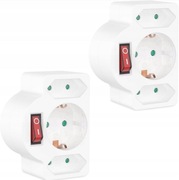 Gniazdo rozgałęźnik BENON biały 2szt