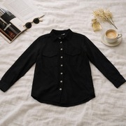 Czarna koszula damska | basic | długi rękaw | klasyczna | oversize look