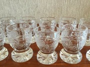 Komplet 12 kieliszków szkło kryształowe kryształ PRL vintage