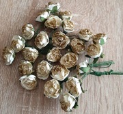 Sztuczne kwiaty papierowe RÓŻYCZKI do stroików,średn.1,5cm,24 szt.- 4,90 zł