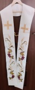 Stuła haftowana biała 