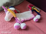 Jednorożec kocyk - przytulanka Handmade