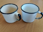 Kubek emaliowany 0,25 L. Silesia Rybnik PRL. 2 sztuki