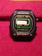 DISCO kolekcjonerski kwarcowy zegarek LCD