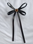 Spinka do włosów z kokardką 1 sztuka. Kolor: czarny