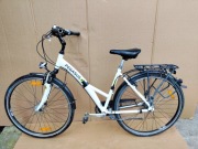 PEGASUS - biała damka aluminiowa, tylna obręcz do wymiany