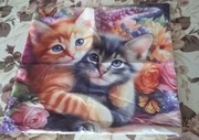 Poszewka na poduszkę z kotkami 