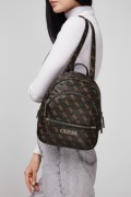 Plecak Guess Manhattan mini monogram brązowy 