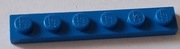 LEGO 3666 niebieska płytka 1 x 6 3536,6575