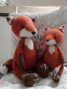 Mama lis z synkiem amigurumi 