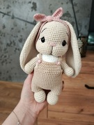 Ręcznie robiony króliczek, maskotka dla dziewczynki Handmade 