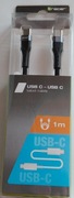 Kabel przewód USB C - USB C 1m / Tracer oplot 