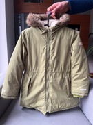 Zimowa kurtka 122-128 cm ocieplana z polarem futerkiem na zimę jesień