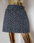Spódnica Zara TRF S 36 bdb czarna w białe grochy