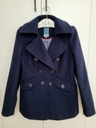 Granatowy jesienny płaszcz 38/M