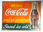 stary SZYLD REKLAMOWY blaszany COCA COLA '70 oryginał