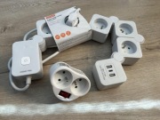 Elastyczna listwa zasilająca Hykker, 5 gniazd, 2 x USB-A, 1 x USB-C