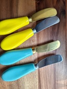 NOŻ NOŻE DO MASŁA 4 SZT ZŁOTY SREBRNY NIEBIESKI ŻÓŁTY jak HOME&YOU HOMLA