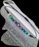 Bransoletka Naturalne kamienie ametyst sodality akwamaryn kwarc róż turmali