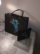 Zestaw 2 sztuk torebek z nadrukiem kwiatowym