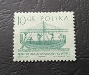 Stary znaczek pocztowy Polska Statek znaczek pocztowy PRL 