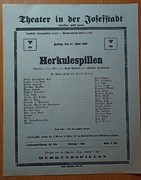 Afisz Herkulespillen teatr Josefstadt w Wiedniu Austria 1920 rok
