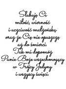 Plakat ślub cytat przysięga małżeństwo 30x40