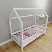 Łóżko Domek 160x80 z barierkami