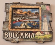 Magnes na lodówkę drewniany BULGARIA Bułgaria Nessebar Sofia(1K) 