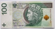 100 zł 2018 r seria. EE nr 1188181 banknot kolekcjonerski 