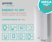 OKAZJA! Bojler 100L Gorenje TC100ZNT Pompa Ciepła Podgrzewacz Wody Ścienny