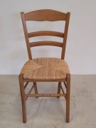 KRZESŁO klasyczne rustykalne drewno siedzisko z rafii włoski design nowe