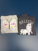 Bluza bluzy dla dziewczynki roz 128 cm szara i grafitowa