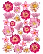 OPŁATEK KWIATY WAFLOWE KOLOROWE RÓŻOWE RÓŻE NA TORT